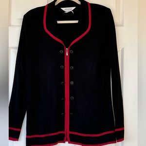 Misook Women’s Full Zip Sweater XS, Runs Big‎